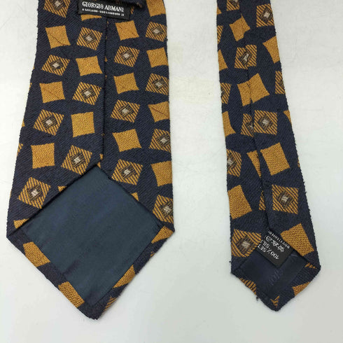 ジョルジオアルマーニ Giorgio Armani 90S イタリア製 黒タグ 織り 総柄 シルク ネクタイ メンズ