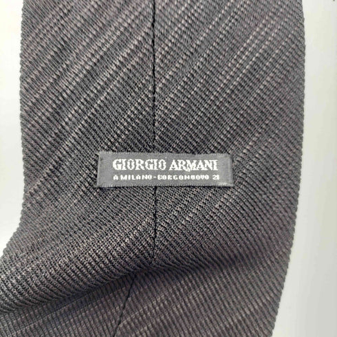 ジョルジオアルマーニ Giorgio Armani 90S イタリア製 黒タグ レーヨン混 ストライプ シアー トラッド ネクタイ メンズ