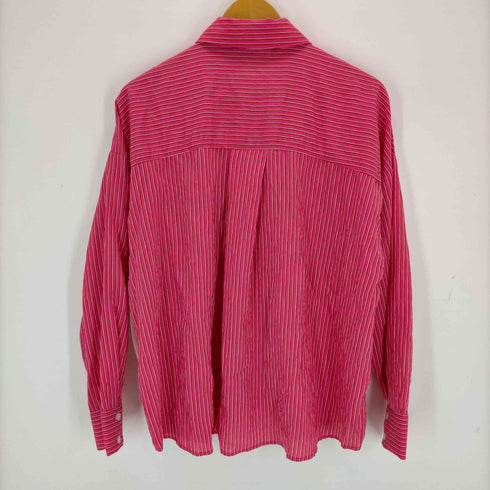 ザラ ZARA ストライプ フルイドシャツ レディース import:M