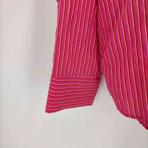 ザラ ZARA ストライプ フルイドシャツ レディース import:M