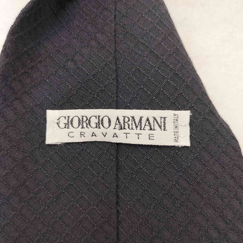 ジョルジオアルマーニ Giorgio Armani 90S イタリア製 白タグ CRAVATTE 総柄 凹凸 シルク ネクタイ メンズ