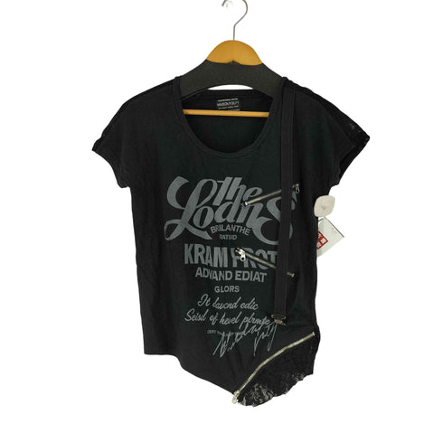 MAISON GILFY フロントプリントジップデザインカットソー レディース