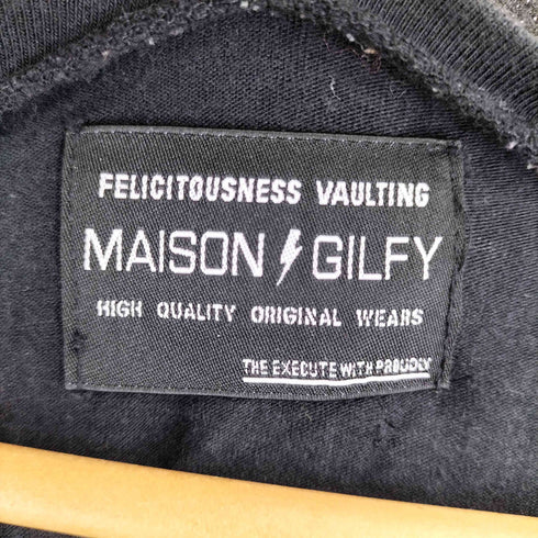 MAISON GILFY フロントプリントジップデザインカットソー レディース