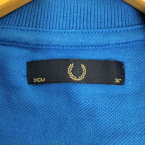 フレッドペリー FRED PERRY ロゴ刺繍 ハーフジップ マルチカラー切替 鹿の子 Tシャツ メンズ 36