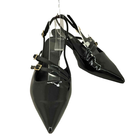 チャールズアンドキース CHARLES&KEITH エナメルヒールストラップサンダル レディース