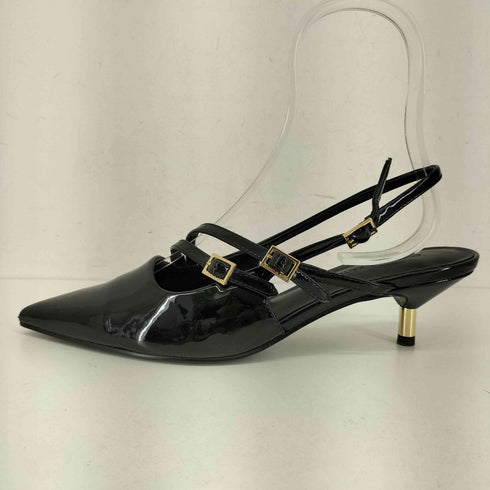 チャールズアンドキース CHARLES&KEITH エナメルヒールストラップサンダル レディース
