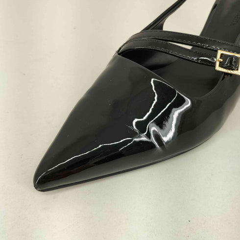 チャールズアンドキース CHARLES&KEITH エナメルヒールストラップサンダル レディース