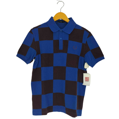 フレッドペリー FRED PERRY ロゴ刺繍 ブロックチェック 鹿の子 ポロシャツ メンズ 38