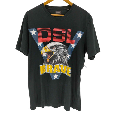 ディーゼル DIESEL BRAVEロゴ イーグルプリント S/Sカットソー メンズ import:L