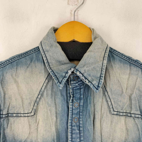 ゴーサンゴーイチプールオム 5351 POUR LES HOMMES ダメージ加工 L/S デニムウエスタンシャツ メンズ JPN:1