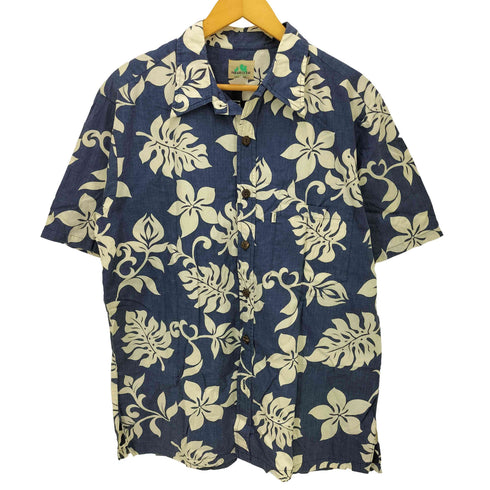 PARADISE BAY HAWAII製 トロピカル柄 ボックスシルエット S/S アロハ シャツ メンズ import:L