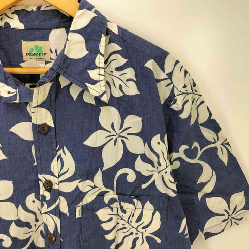 PARADISE BAY HAWAII製 トロピカル柄 ボックスシルエット S/S アロハ シャツ メンズ import:L