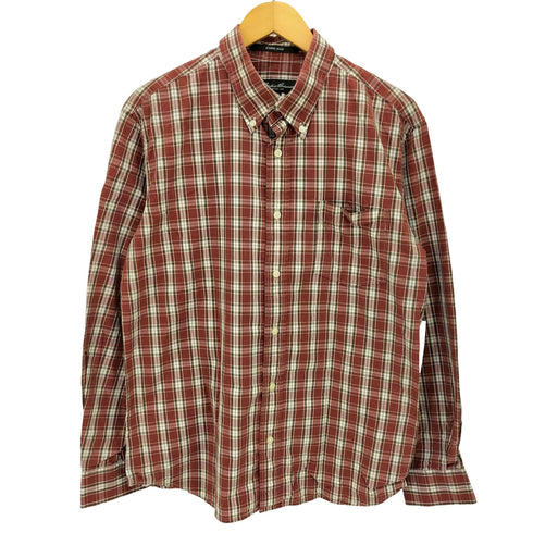 エディーバウアー Eddie Bauer LEGEND WASH チェック L/S ボタンダウン シャツ メンズ import:M
