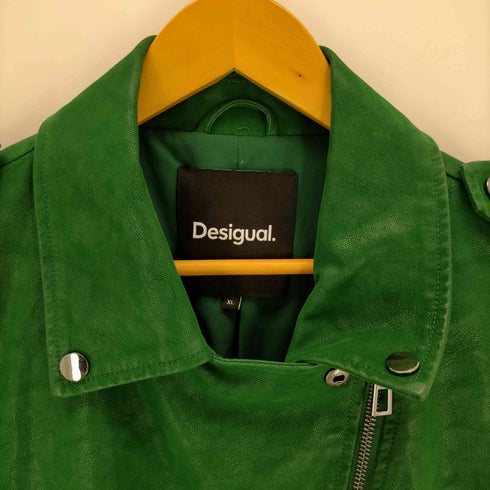 デシグアル Desigual テクスチャー バイカージャケット レディース import:XL