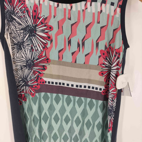マックスマーラウィークエンド MAX MARA WEEKEND 総柄 フラワー プリント シルク 切替 ノースリーブ ブラウス レディース import:S