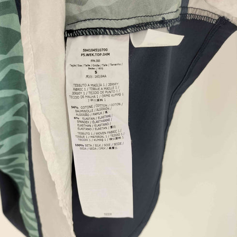 マックスマーラウィークエンド MAX MARA WEEKEND 総柄 フラワー プリント シルク 切替 ノースリーブ ブラウス レディース import:S