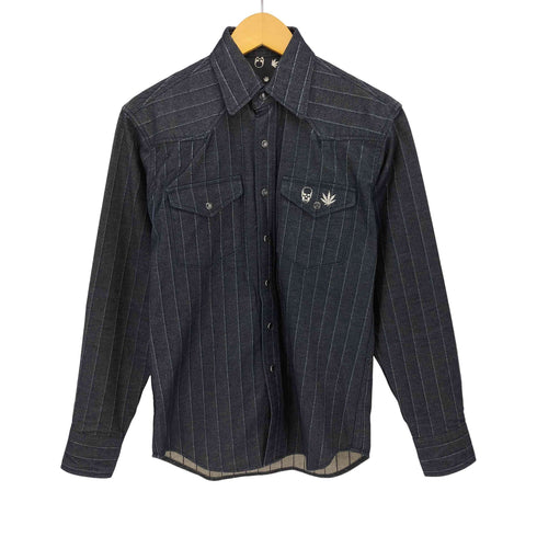 ルシアンペラフィネ Lucien Pellat-Finet ストライプ L/S ウエスタンデニムシャツ メンズ XXS