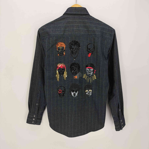 ルシアンペラフィネ Lucien Pellat-Finet ストライプ L/S ウエスタンデニムシャツ メンズ XXS