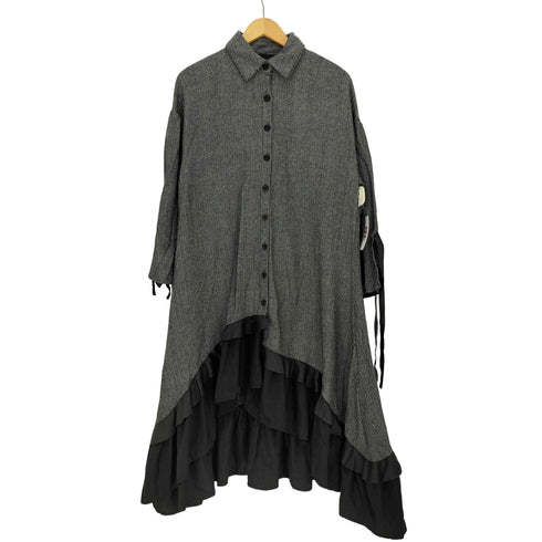 ステラマリアコレツィオーネ stella marina collezione ヘリンボーン シャツ フィッシュテールワンピース レディース