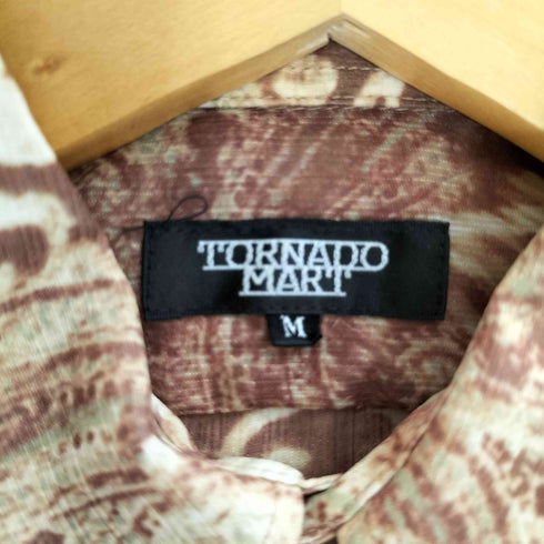 トルネードマート TORNADO MART 琥珀ボタン ペイズリー柄 シアーシャツ メンズ JPN:M
