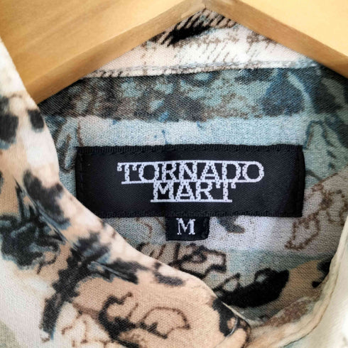 トルネードマート TORNADO MART レーヨン チェック ペイズリー 総柄 シアーシャツ メンズ JPN:M