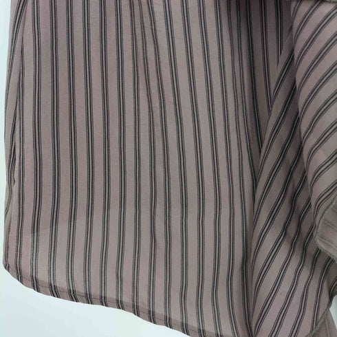 ザラ ZARA ストライプ シャーリング Vネック ワンピース ドレス レディース import:S