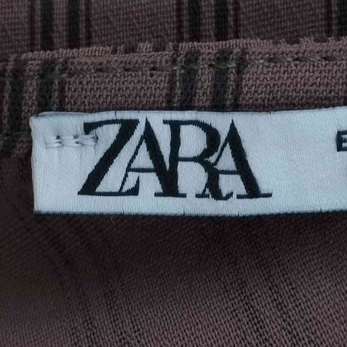 ザラ ZARA ストライプ シャーリング Vネック ワンピース ドレス レディース import:S