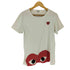 プレイコムデギャルソン PLAY COMME des GARCONS ハートプリント刺繍半袖Tシャツ メンズ M