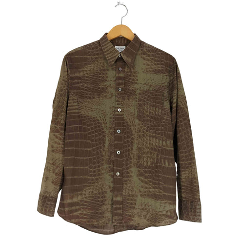 ポールスミスロンドン Paul Smith LONDON クロコ柄プリント レギュラーカラー シャツ メンズ import:M