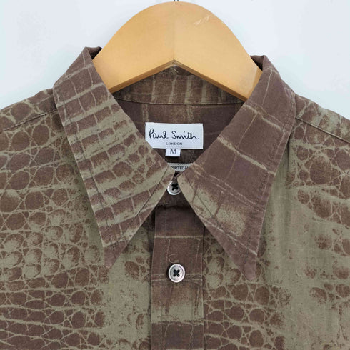 ポールスミスロンドン Paul Smith LONDON クロコ柄プリント レギュラーカラー シャツ メンズ import:M