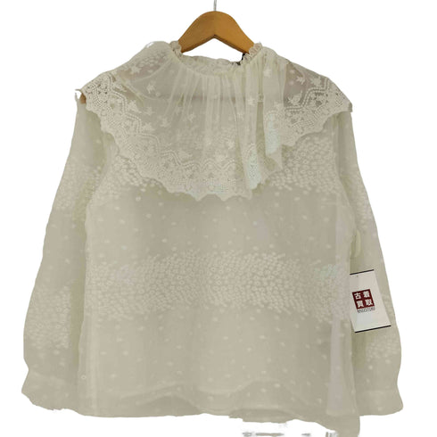 ザラ ZARA シースルー 花柄ブラウス レディース import:S