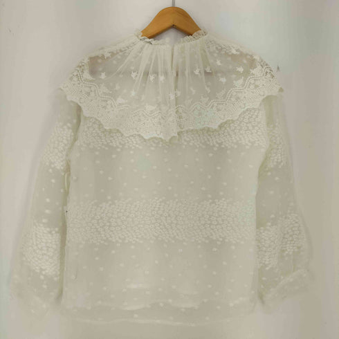 ザラ ZARA シースルー 花柄ブラウス レディース import:S