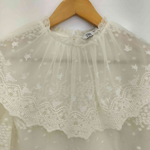 ザラ ZARA シースルー 花柄ブラウス レディース import:S