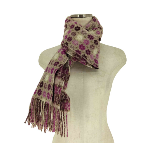 アフタヌーンティーワードローブ AFTERNOONTEA WARDROBE BRONTE社 Finest Country Fabrics 英国製 花柄 総柄 ウール フリンジ マフラー レディース