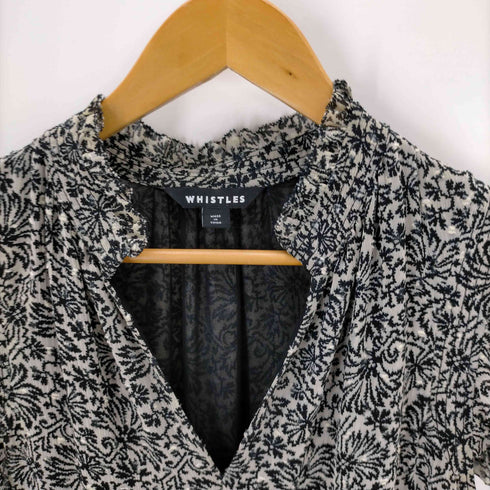 WHISTLES 21AW 総柄ノースリーブワンピース レディース UK:10