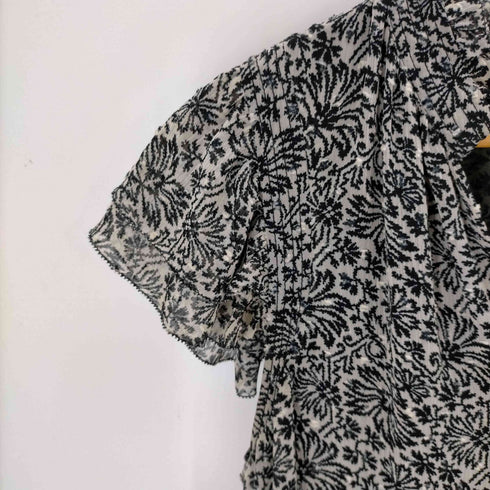 WHISTLES 21AW 総柄ノースリーブワンピース レディース UK:10