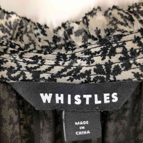 WHISTLES 21AW 総柄ノースリーブワンピース レディース UK:10