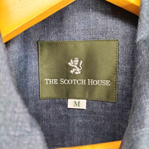ザスコッチハウス The Scotch House インディゴリネンジップシャツジャケット メンズ M