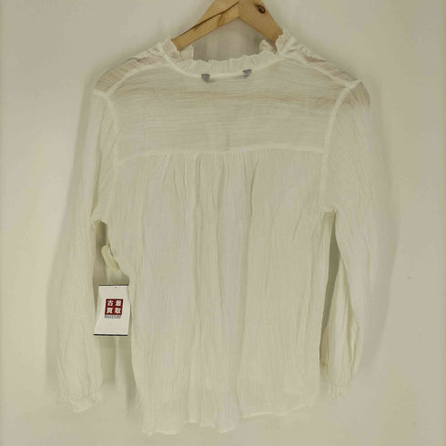 ザラ ZARA 総柄 レース オープン ブラウス レディース import:S