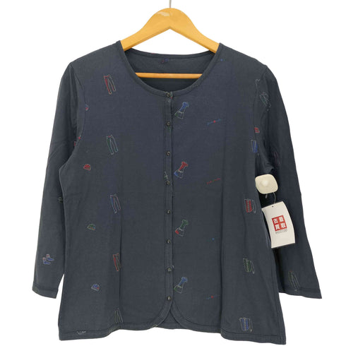 マドモアゼルノンノン mademoiselle NON NON 刺繍 スナップカーディガン レディース JPN:M
