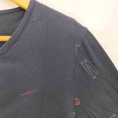 マドモアゼルノンノン mademoiselle NON NON 刺繍 スナップカーディガン レディース JPN:M