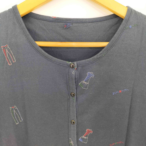 マドモアゼルノンノン mademoiselle NON NON 刺繍 スナップカーディガン レディース JPN:M