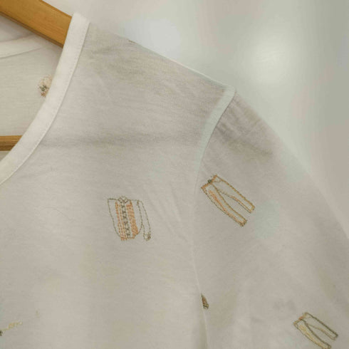 マドモアゼルノンノン mademoiselle NON NON 刺繍 スナップカーディガン レディース JPN:38