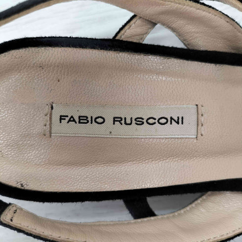 ファビオルスコーニ FABIO RUSCONI スウェードヒールサンダル レディース 36