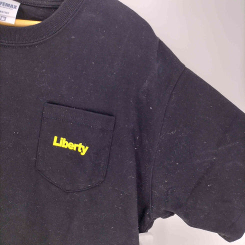LIFEMAX ボディ ロゴ プリント ポケット Tシャツ メンズ JPN:XL