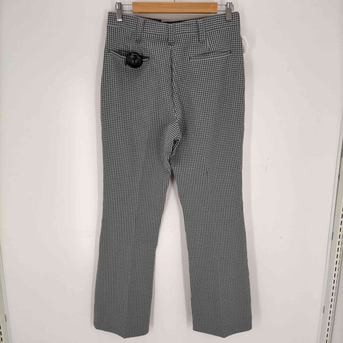 ハガークロージング HAGGAR TALONジップ セミフレアチェックスラックスパンツ メンズ