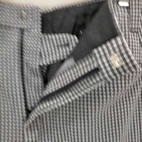ハガークロージング HAGGAR TALONジップ セミフレアチェックスラックスパンツ メンズ