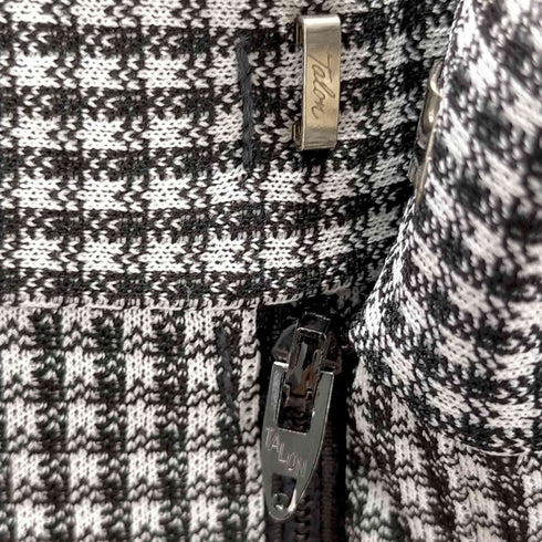 ハガークロージング HAGGAR TALONジップ セミフレアチェックスラックスパンツ メンズ