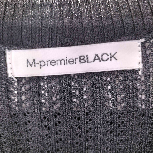 エムプルミエブラック M-premier BLACK オープンワークノースリーブニットワンピース レディース 36