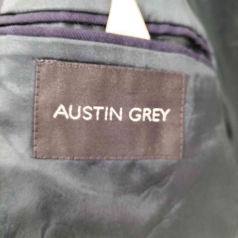 AUSTIN GREY USA製 金ボタン ピュアウール ピークドラペル ダブルブレスト テーラード ジャケット 紺ブレ メンズ